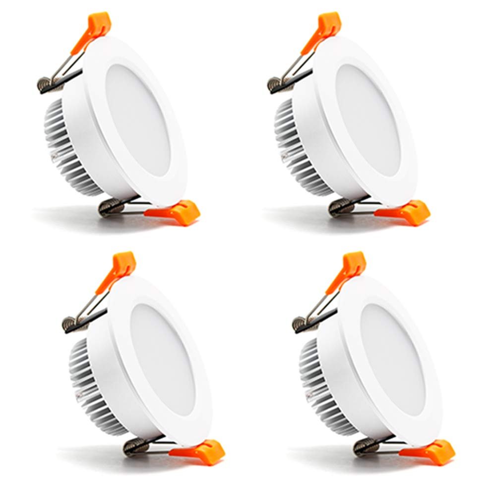 2.5 inch Dimmable LED Recessed Lighting, 5W Retrofit Downlight, 4000K Natural White, CRI 80 with LED Driver, AC 110V Ceiling Light Fixture for Living Room, Kitchen, Bedroom, Hallway, 4 Pack