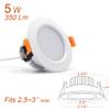 2.5 inch Dimmable LED Recessed Lighting, 5W Retrofit Downlight, 6000K Daylight White, CRI 80 with LED Driver, AC 110V Ceiling Light Fixture for Living Room, Kitchen, Bedroom, Hallway, 4 Pack view 2