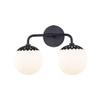 Mitzi H193302-OB Paige - 2-Light Bath Light - Old Bronze Finish - Opal Glossy Glass Shade view 1