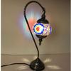 SILVERFEVER Handcrafted Mosaic Turkish Lamp Moroccan Glass Table Desk Bedside Light Bronze Base with E12 Bulb (Red Yellow Starburst Latter) view 1