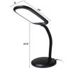 HomeConcept Slim Design LED Bright Reader Natural Daylight Full Spectrum Desk Lamp Black view 2