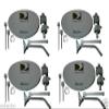 LOT 4 Slimline DIRECTV DTV Dish Antennas KA/KU HD MPEG4 W/MONOPOLES NO LNBF view 1