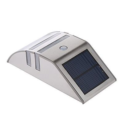 TechCode Security Lights for Frontdoor, Led Solar Power Outdoor Garden Light Solar Stainless Steel Motion Sensor Wall Light Improve Security Lamp for Garden Outdoor Decorative(White)