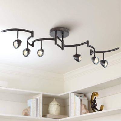 Heavy Duty Axel 72" Wide 6-Light LED Track Light Fixture Ceiling