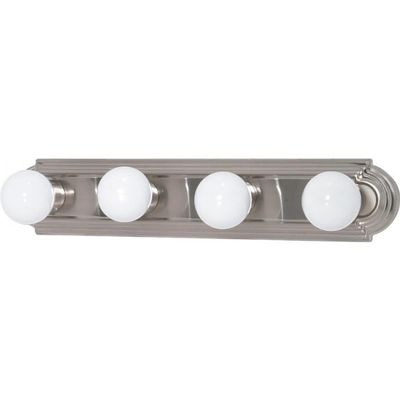 Nuvo 60/6073 Four Light Vanity, Pwt, Nckl, B/S, Slvr