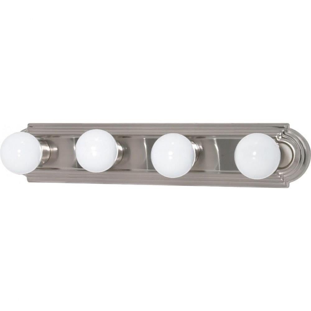 Nuvo 60/6073 Four Light Vanity, Pwt, Nckl, B/S, Slvr