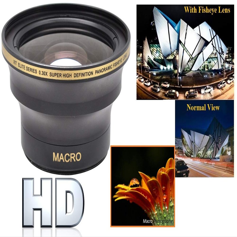 Super Hi Definition Fisheye Lens for Canon EOS M50 M6 (49mm Compatible)