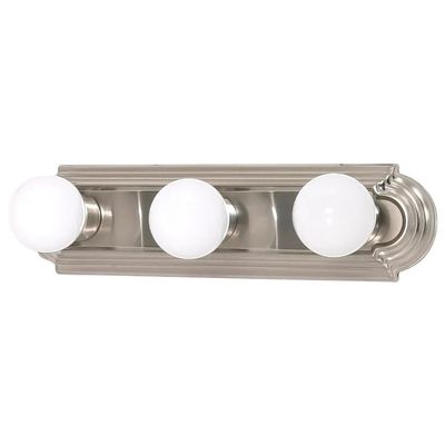 Nuvo 60/6072 Three Light Vanity, Pwt, Nckl, B/S, Slvr