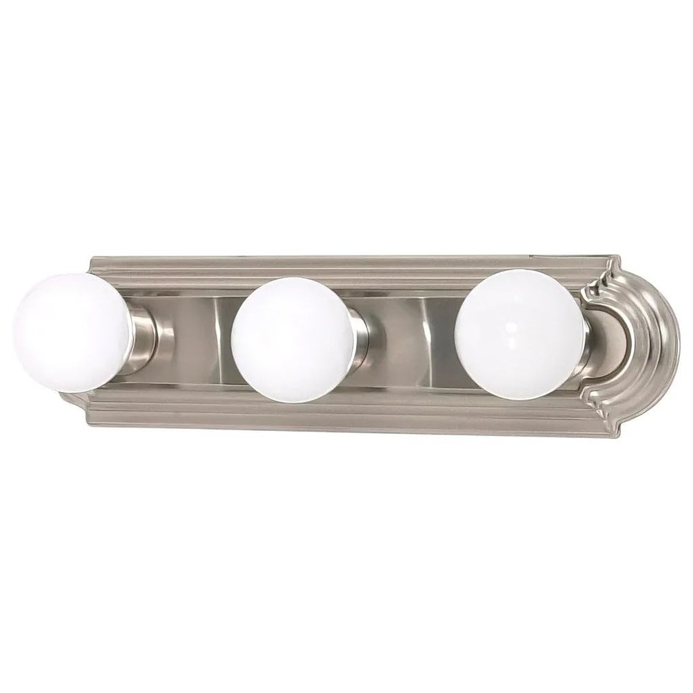 Nuvo 60/6072 Three Light Vanity, Pwt, Nckl, B/S, Slvr