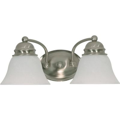 Nuvo 60/6078 Two Light Vanity, Pwt, Nckl, B/S, Slvr