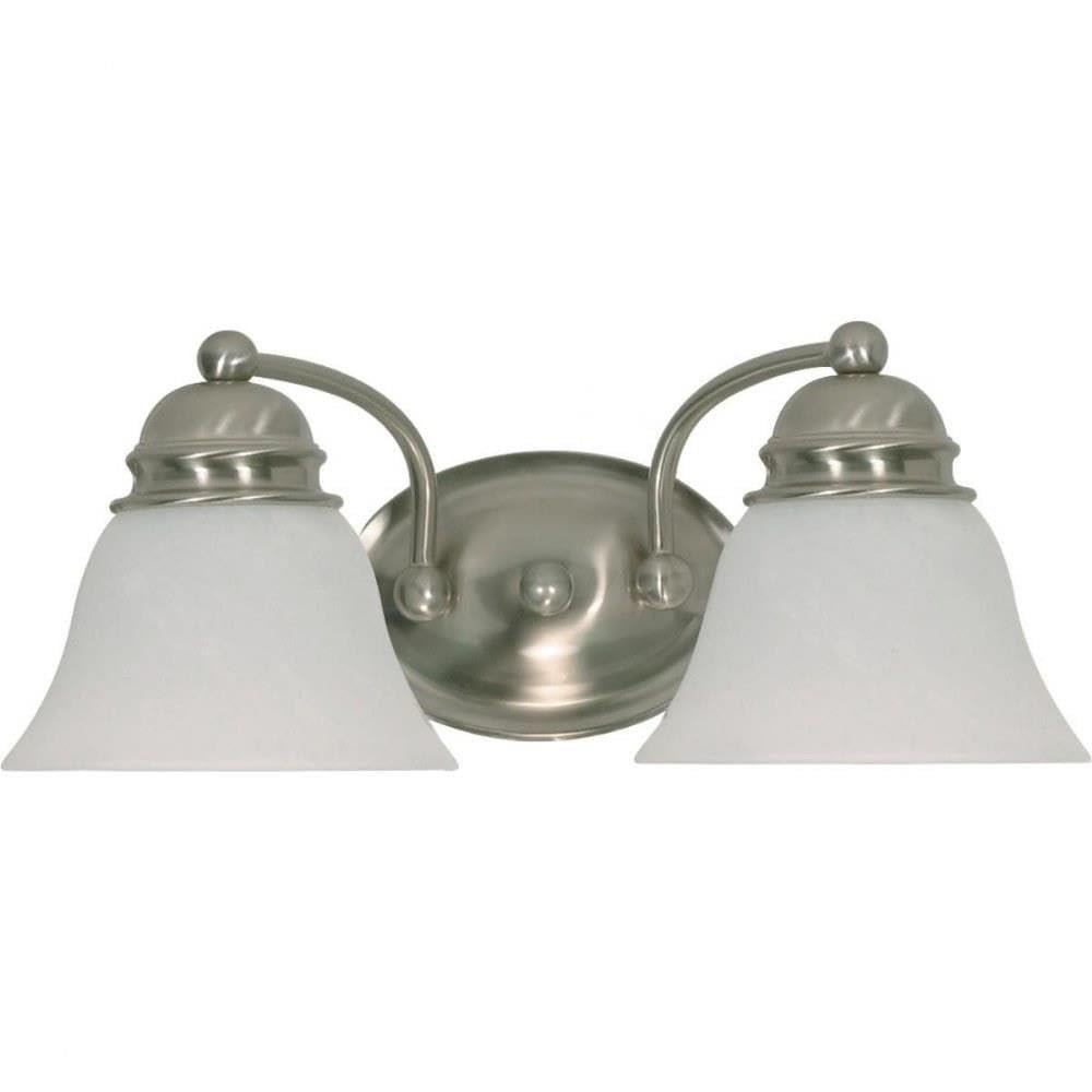 Nuvo 60/6078 Two Light Vanity, Pwt, Nckl, B/S, Slvr