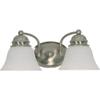 Nuvo 60/6078 Two Light Vanity, Pwt, Nckl, B/S, Slvr view 2