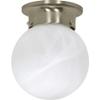 Nuvo 60/6008 One Light Flush Mount, Pwt, Nckl, B/S, Slvr view 1