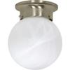 Nuvo 60/6008 One Light Flush Mount, Pwt, Nckl, B/S, Slvr view 2