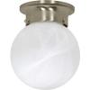 Nuvo 60/6008 One Light Flush Mount, Pwt, Nckl, B/S, Slvr view 3