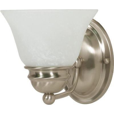 Nuvo 60/6077 One Light Vanity, Pwt, Nckl, B/S, Slvr