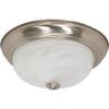 Nuvo 60/6001 Two Light Flush Mount, Pwt, Nckl, B/S, Slvr view 1