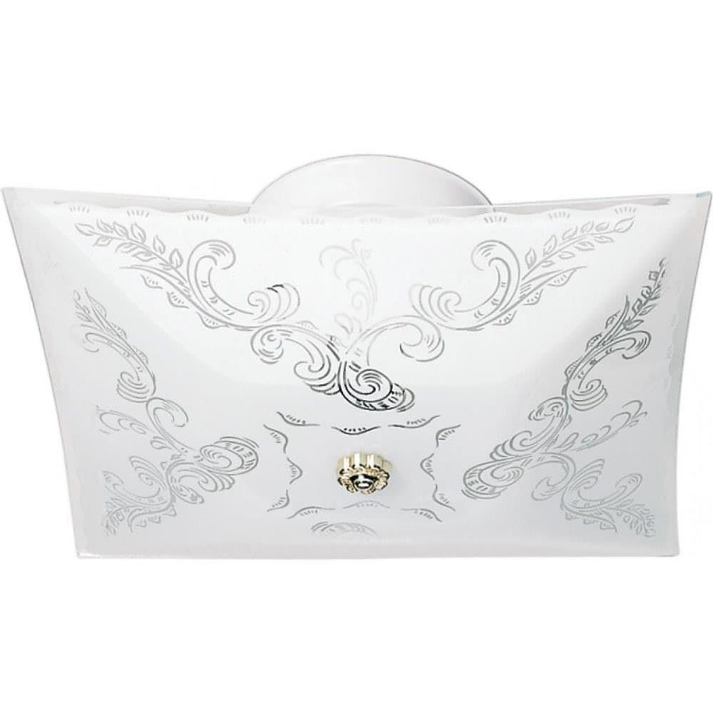 Nuvo Lighting 60/6032 Traditional Two Light Flush Mount in White Finish, 11.75 inches