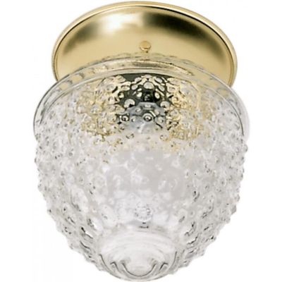 Nuvo 60/6031 One Light Flush Mount, Brass-Polished/Cast