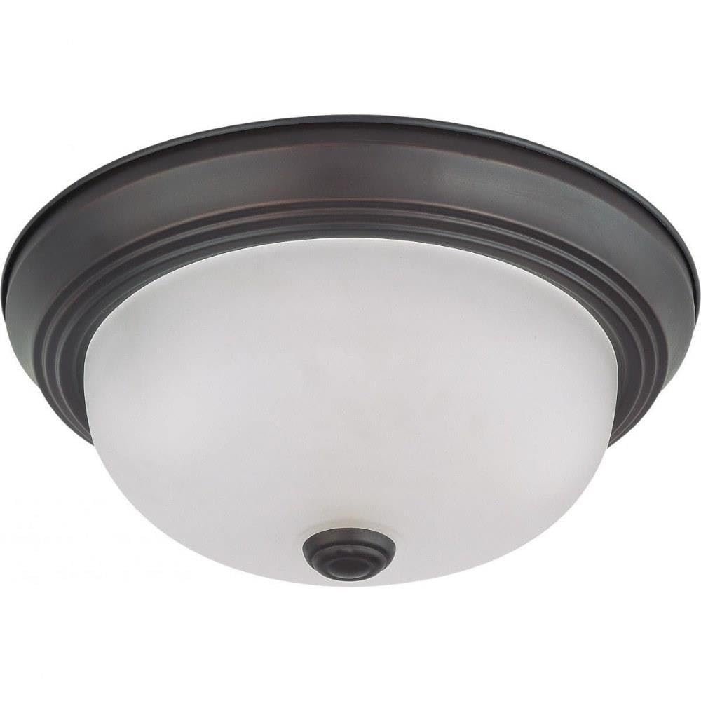 Nuvo 60/6010 Two Light Flush Mount, Bronze/Dark