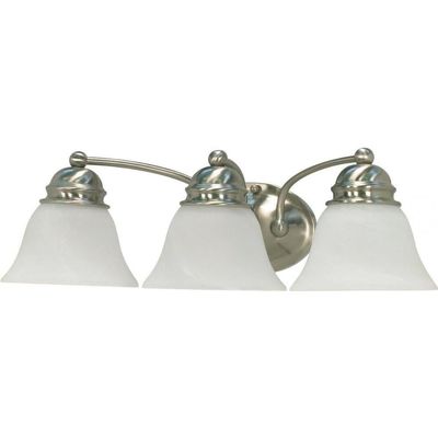 Nuvo 60/6079 Three Light Vanity, Pwt, Nckl, B/S, Slvr