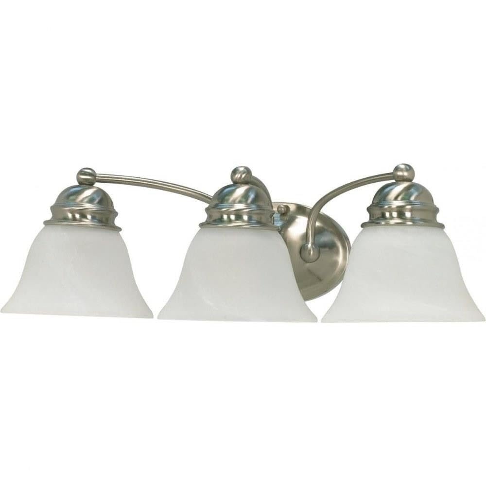 Nuvo 60/6079 Three Light Vanity, Pwt, Nckl, B/S, Slvr