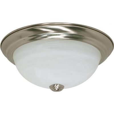 Nuvo 60/6000, 2-Light Flush Mount Ceiling Light Fixture, Brushed Nickel