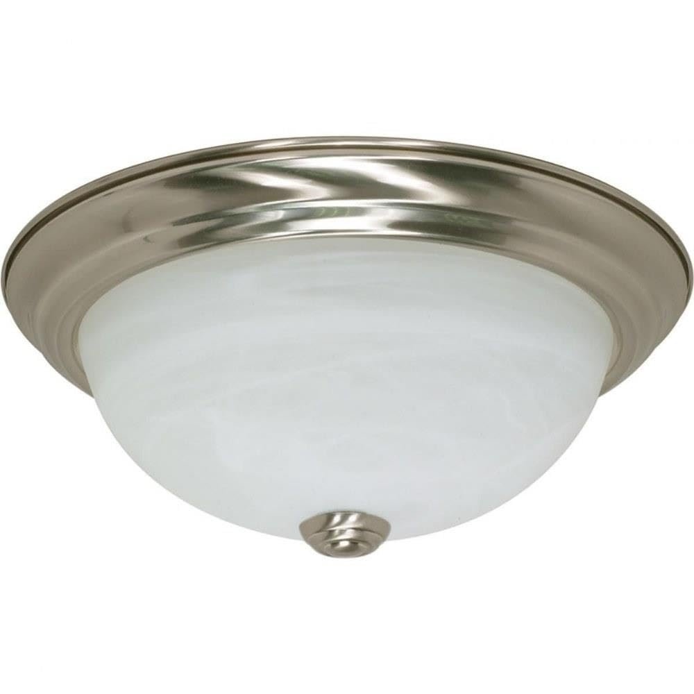 Nuvo 60/6000, 2-Light Flush Mount Ceiling Light Fixture, Brushed Nickel