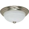 Nuvo 60/6000, 2-Light Flush Mount Ceiling Light Fixture, Brushed Nickel view 3