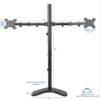 VIVO Dual 13 to 27 inch LED LCD Monitor Free-Standing Desk Stand, Holds 2 Screens, Heavy-Duty Fully Adjustable Arms with Max VESA 100x100mm, Extra Tall 40 inch Pole, Black, STAND-V012F view 2
