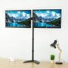 VIVO Dual 13 to 27 inch LED LCD Monitor Free-Standing Desk Stand, Holds 2 Screens, Heavy-Duty Fully Adjustable Arms with Max VESA 100x100mm, Extra Tall 40 inch Pole, Black, STAND-V012F view 4