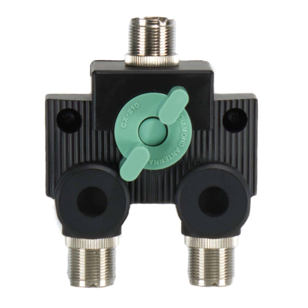 Diamond Antenna CX-210A Heavy-Duty Wideband Coax Switch Original High-Performance Two-Position Antenna Selector for HF VHF UHF Radios, Durable Low-Loss Coax Switch for Amateur Ham Radio Stations
