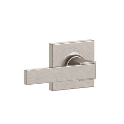 SCHLAGE F10 NBK 619 COL Collins Trim Northbrook Hall and Closet Lever, Satin Nickel