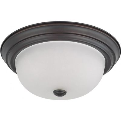 Nuvo 60/6011 Two Light Flush Mount, Bronze/Dark