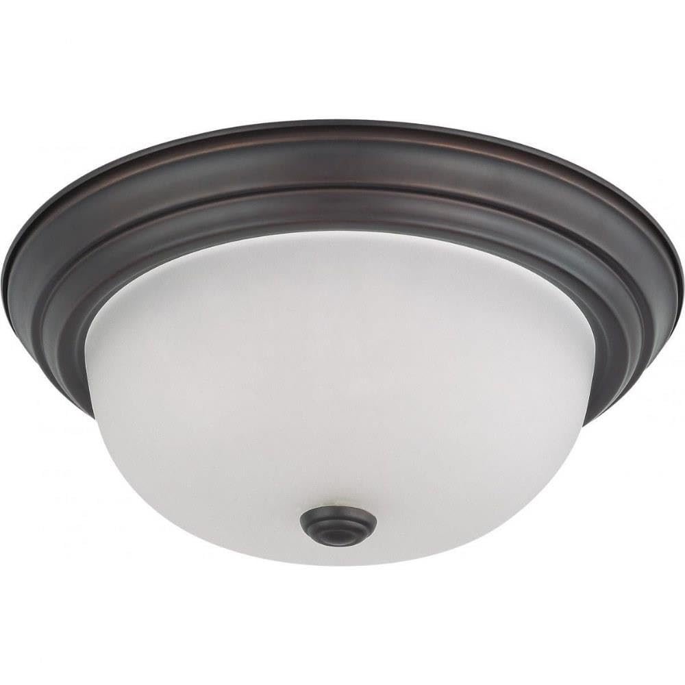 Nuvo 60/6011 Two Light Flush Mount, Bronze/Dark