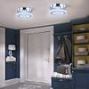 7.9" K9 Crystal LED Chandelier Flush Mount Ceiling Light, Cool White view 3