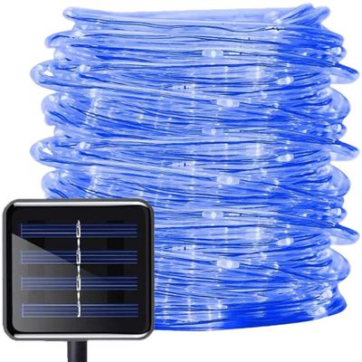 AMZSTAR Solar Rope Lights, 100 LEDs 39ft/12M Waterproof Copper Wire Lights Tube, Outdoor Rope Lights for Garden Yard Path Fence Tree Wedding Party Decorative (Blue)
