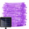 AMZSTAR Solar Rope Lights, 100 LEDs 39ft/12M Waterproof Copper Wire Lights Tube, Outdoor Rope Lights for Garden Yard Path Fence Tree Wedding Party Decorative (Purple) view 1