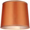 Sydnee Satin Orange Large Drum Lamp Shade 14" Top x 16" Bottom x 11" Slant x 11" High (Spider) Replacement with Harp and Finial - Springcrest view 2