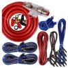 Complete 5 Channels 2000W Gravity 4 Gauge Amplifier Installation Wiring Kit Amp PK3 4 Ga Red - for Installer and DIY Hobbyist - Perfect for Car/Truck/Motorcycle/RV/ATV view 1