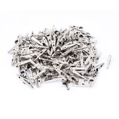 Aexit 200Pcs Non-Insulated Electrical Testing Electric Testing Alligator Clips Voltage Testers Crocodile Clamps