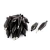 Aexit 20pcs Black Electrical Testing Insulated Alligator Testing Clamps Spring Clips for Voltage Testers Jumper Wire view 1