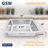 GSW FS-BS Stainless Steel Floor Sink Drain Strainer 10 x 10 x 2-1/2 view 2