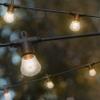 Enbrighten Bistro Outdoor String Lights, 48ft, 24 Bulbs, White Light Only view 2