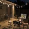 Enbrighten Bistro Outdoor String Lights, 48ft, 24 Bulbs, White Light Only view 4