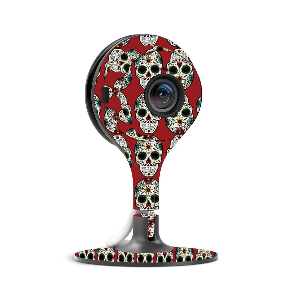 MightySkins Skin Compatible with Nest Cam Indoor Security Camera - Sugar Skull | Protective, Durable, and Unique Vinyl Decal wrap Cover | Easy to Apply, Remove, and Change Styles | Made in The USA