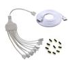 HUALAND RGB 4 Pins White RGB LED Splitter Cable LED Strip Connector 8 Way Splitter Y Splitter for One to Eight RGB 5050 3528 LED Light Strips with,RGB Extension Cable1m RGB Wire view 1