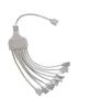 HUALAND RGB 4 Pins White RGB LED Splitter Cable LED Strip Connector 8 Way Splitter Y Splitter for One to Eight RGB 5050 3528 LED Light Strips with,RGB Extension Cable1m RGB Wire view 2