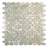 AFSJ Genuine White Oval Mother of Pearl Mosaic Tile for Bathroom/Kitchen/Shower/Spa Backsplash (6 Sheets) view 1