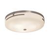 Justice Design Group Lighting FSN-8995-OPAL-CROM Atlas Flush-Mount, 16" x 5", Polished Chrome view 1